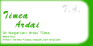 timea ardai business card