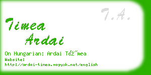 timea ardai business card